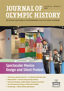 Cover of Volume 26 Issue 2 2018 of the Journal of Olympic History